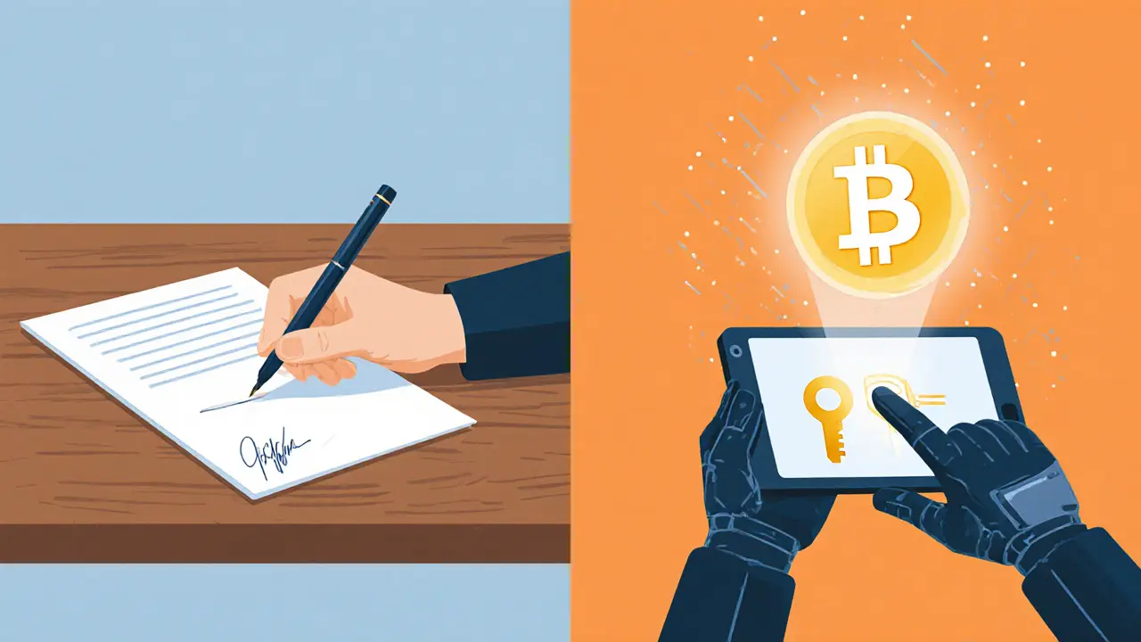 Digital Signatures vs Traditional Signatures in Cryptocurrency
