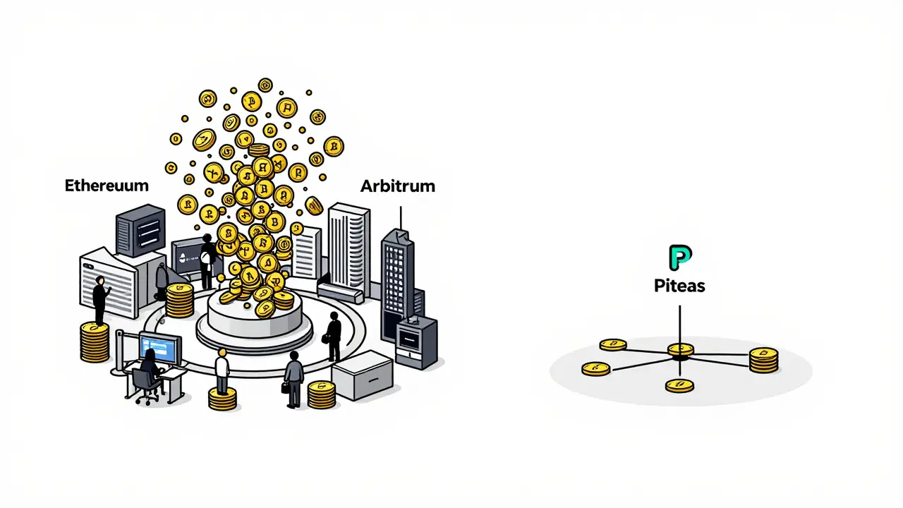 Large DeFi ecosystem vs tiny PulseChain with Piteas aggregator