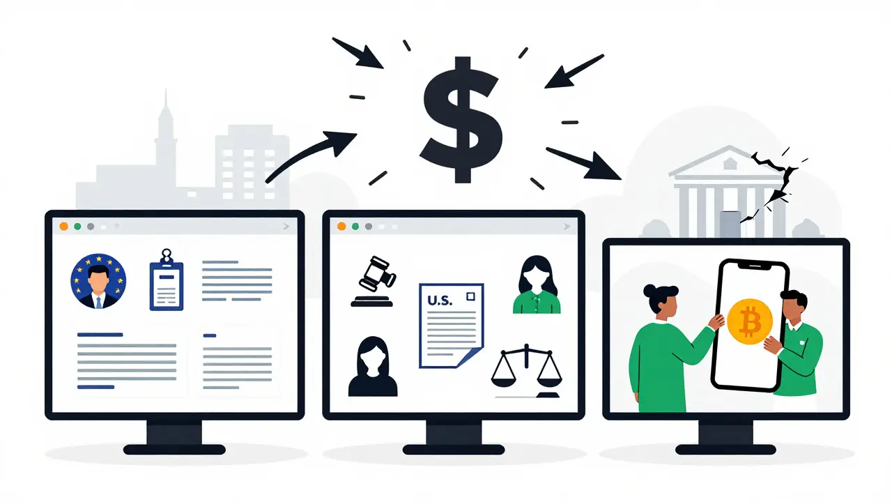 Crypto platform split into three regions with regulatory chaos in U.S. and clarity in EU and Nigeria