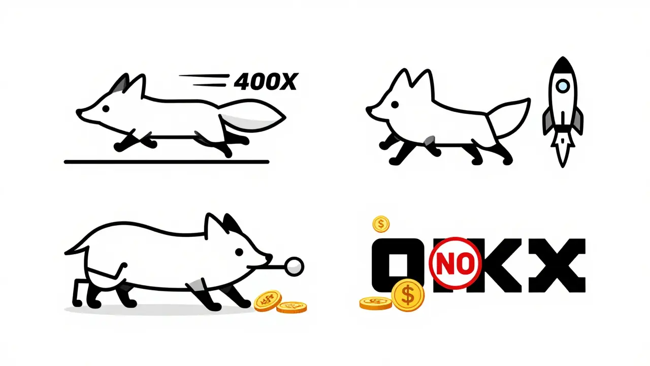 WEEX as a fast fox outpacing other exchanges, with fiat coins blocked and tokens launching.