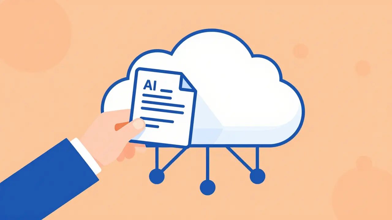 Hand submitting AI task to serverless network cloud