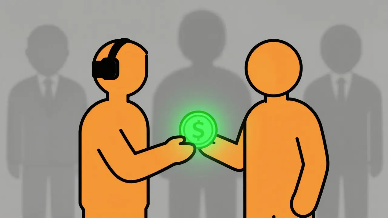 Creator exchanging tokens directly with supporters