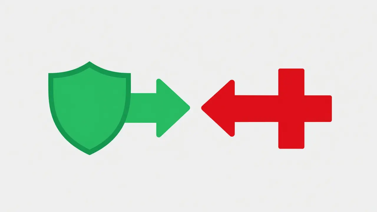 Diverging paths showing safe versus risky cryptocurrency choices.