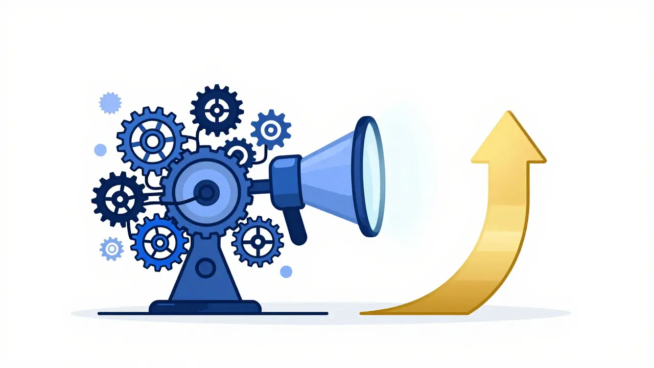A minimalist illustration showing the simplification of complex DeFi liquidity management into a streamlined path.
