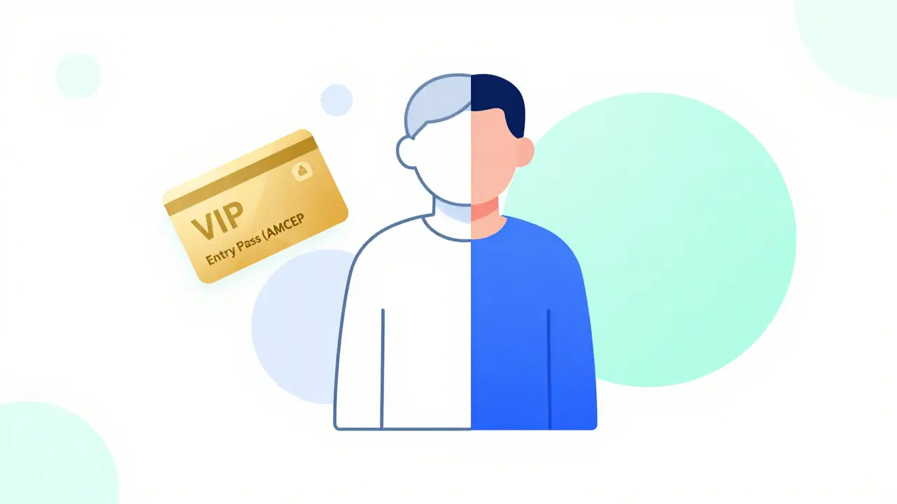 Illustration of a human transforming into a 3D metaverse avatar with a VIP pass.