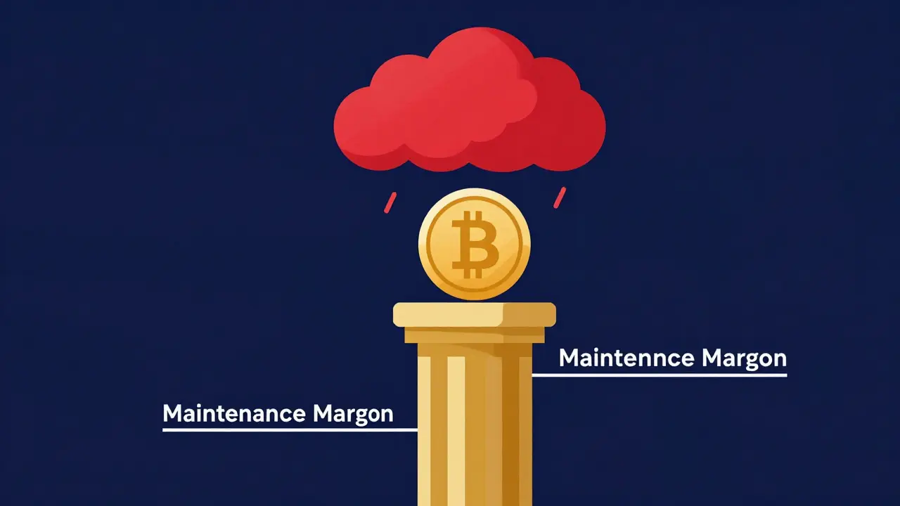 Stylized coin on a pillar representing a margin safety buffer