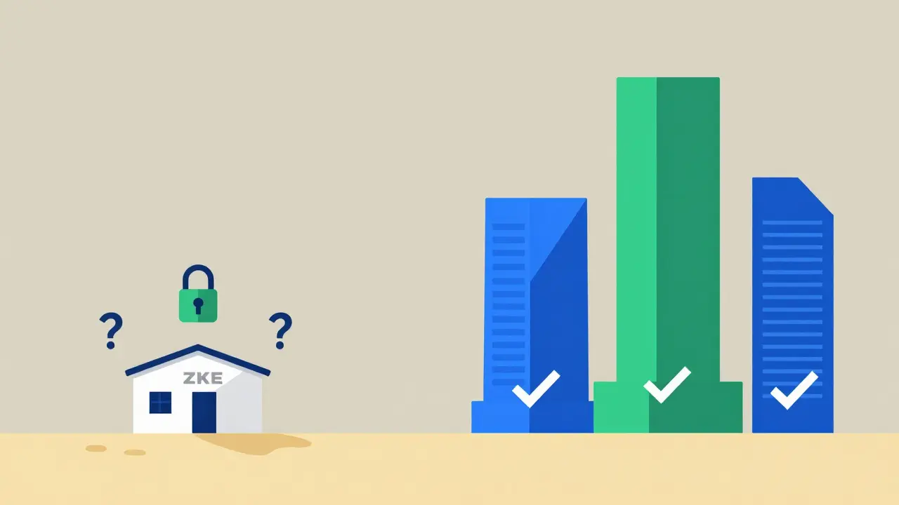 Comparison illustration of small exchange vs large skyscraper competitors