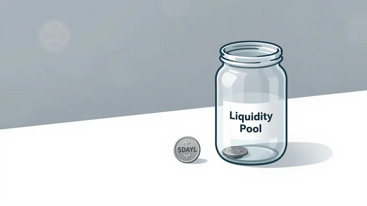 Empty liquidity pool symbolizing zero trading volume