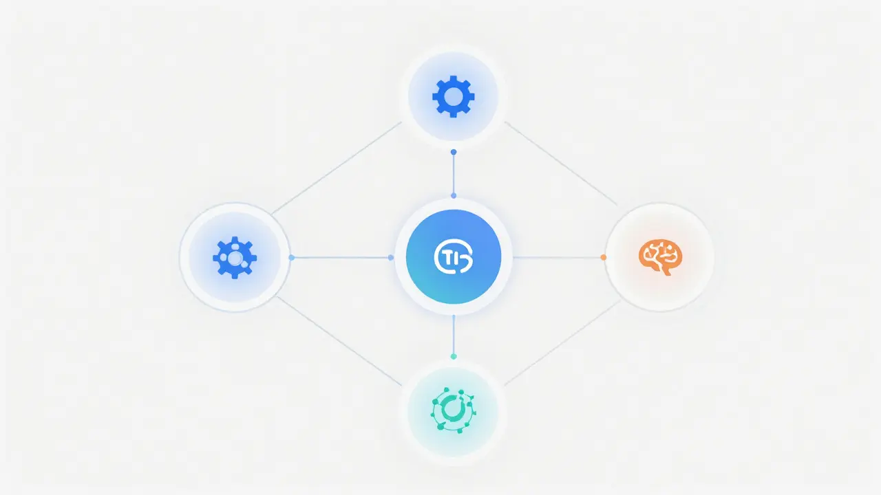 Interlocking nodes representing complex crypto subnets