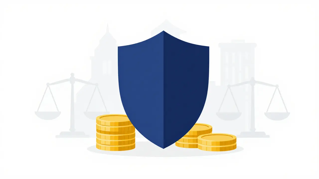 Shield protecting coins symbolizing MiCA regulation