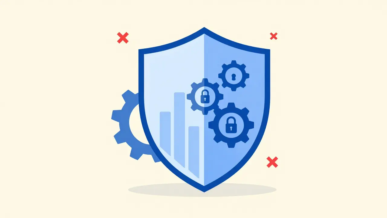 Shield protecting data columns from errors in minimalist style