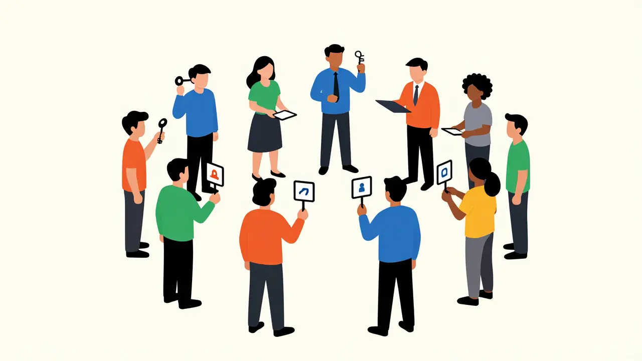 Simple illustration of federation members managing blockchain operations