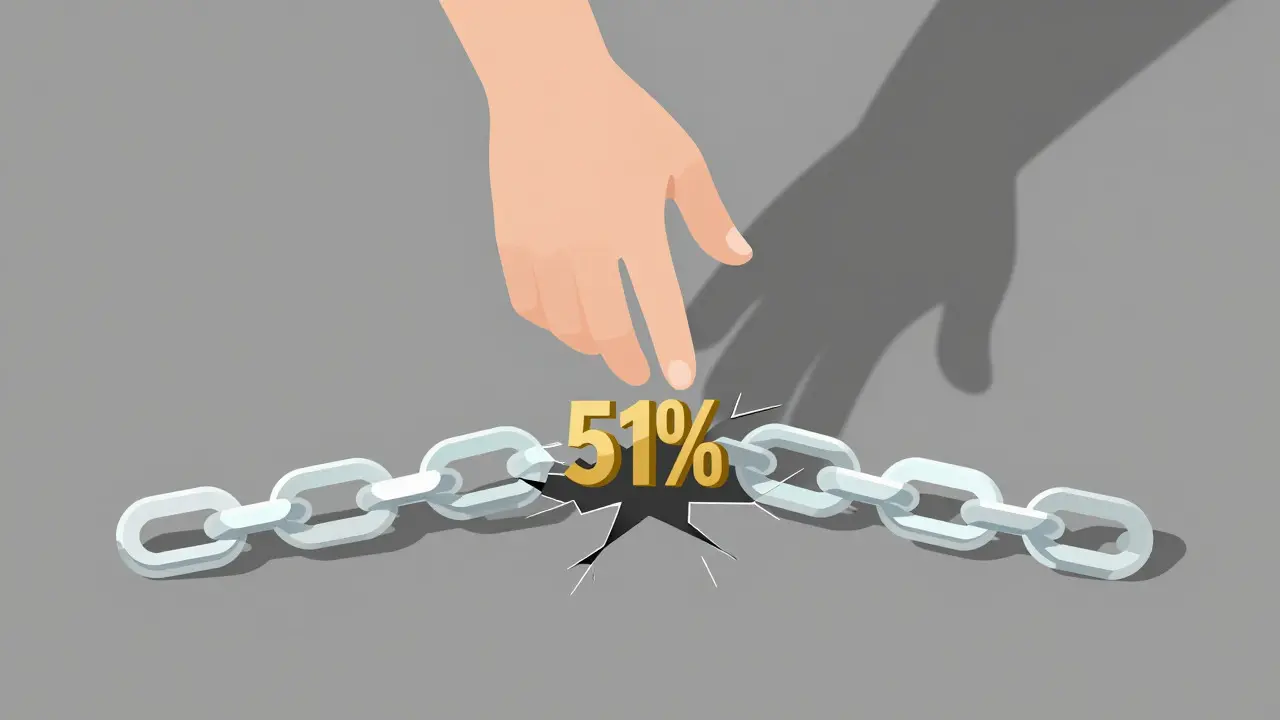 Cracking gold chain links under a shadowy hand representing crypto risks