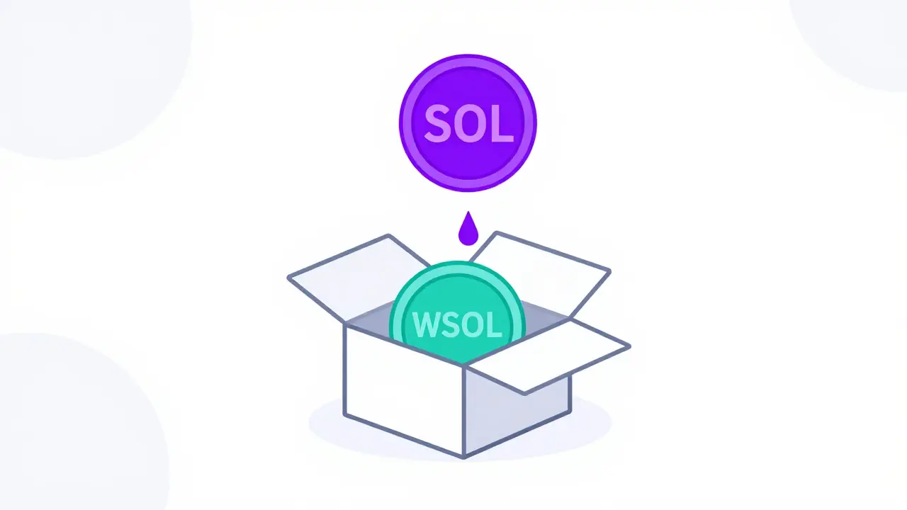 Diagram showing the non-custodial wrapping process of SOL