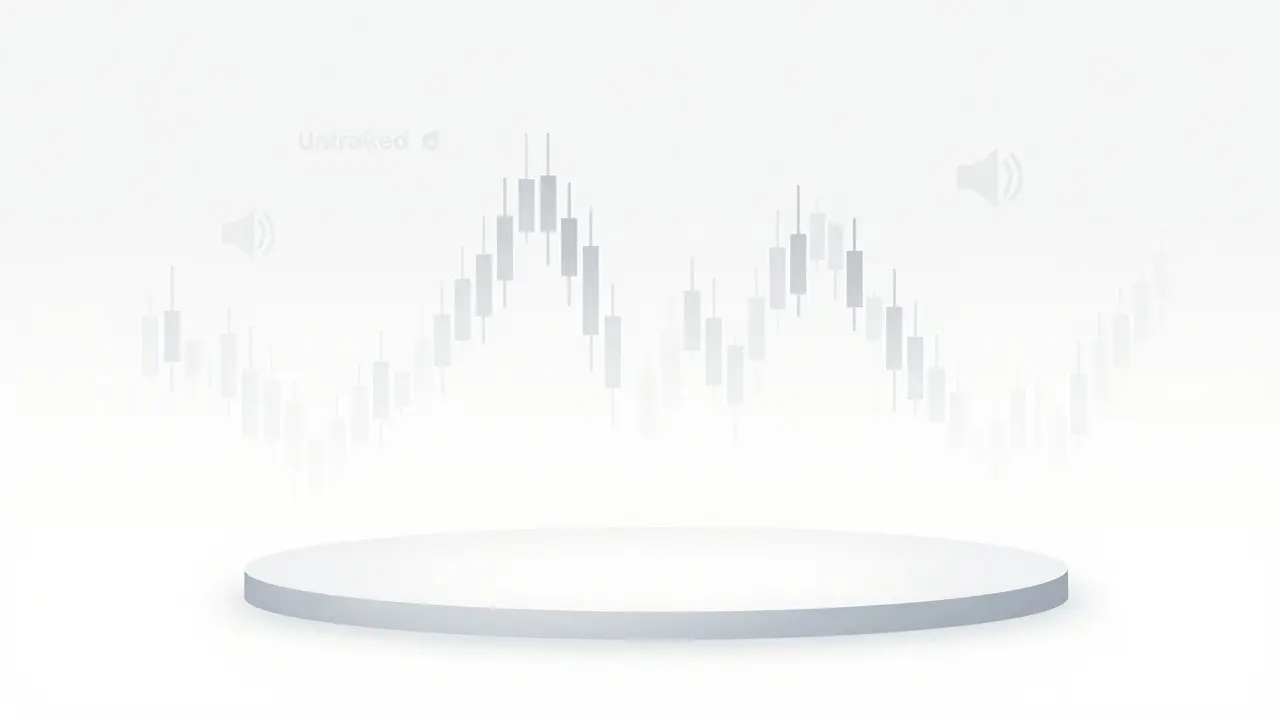 Fading trading candles showing zero volume