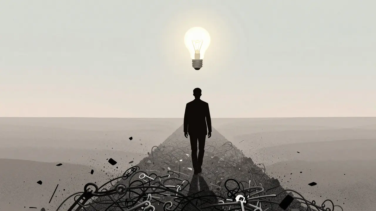 Person choosing knowledge over worthless crypto airdrop tokens