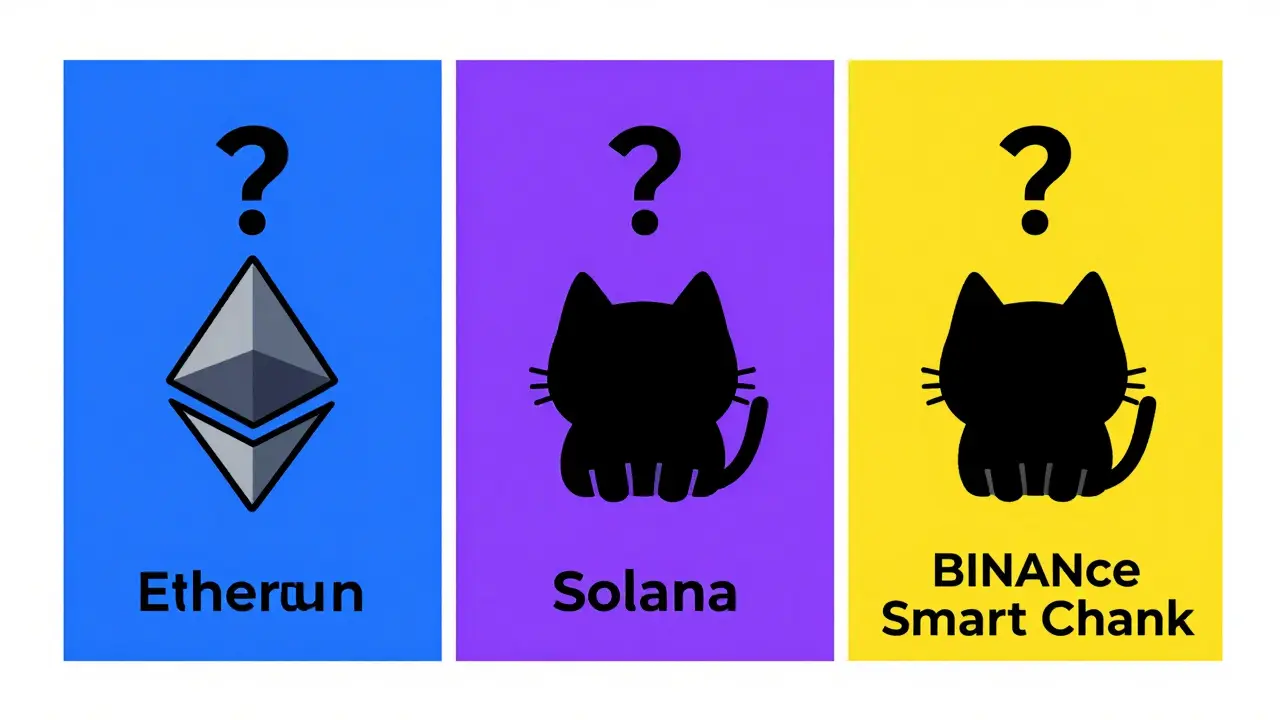 Three cat icons on different blocks showing token confusion