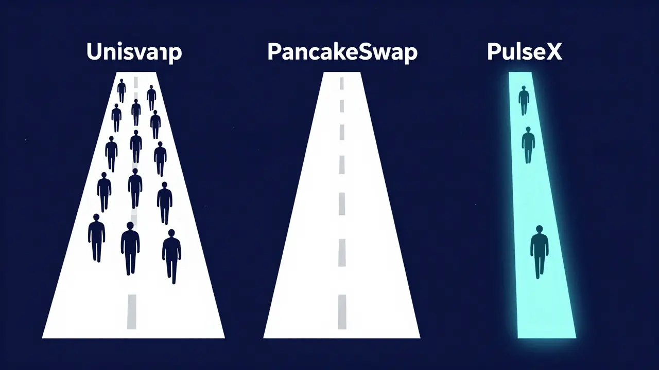 Minimalist comparison of trading speeds across different decentralized exchanges