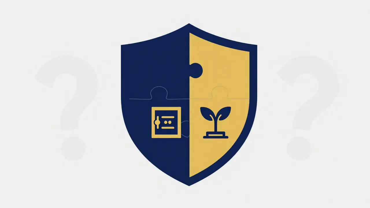 Symbolic shield representing crypto regulation and security