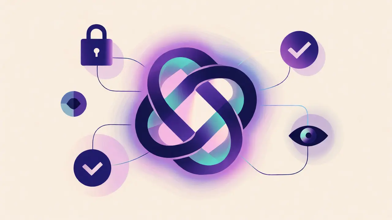 Abstract minimalist art representing zero-knowledge proof cryptography
