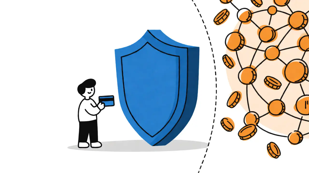 Illustration comparing secure licensed exchanges with anonymous P2P markets