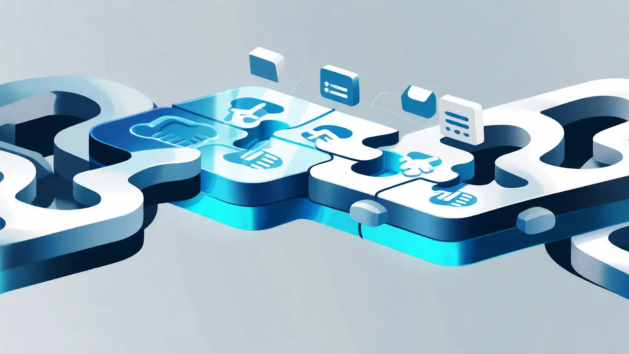 Minimalist bridge connecting two blockchains with data packets