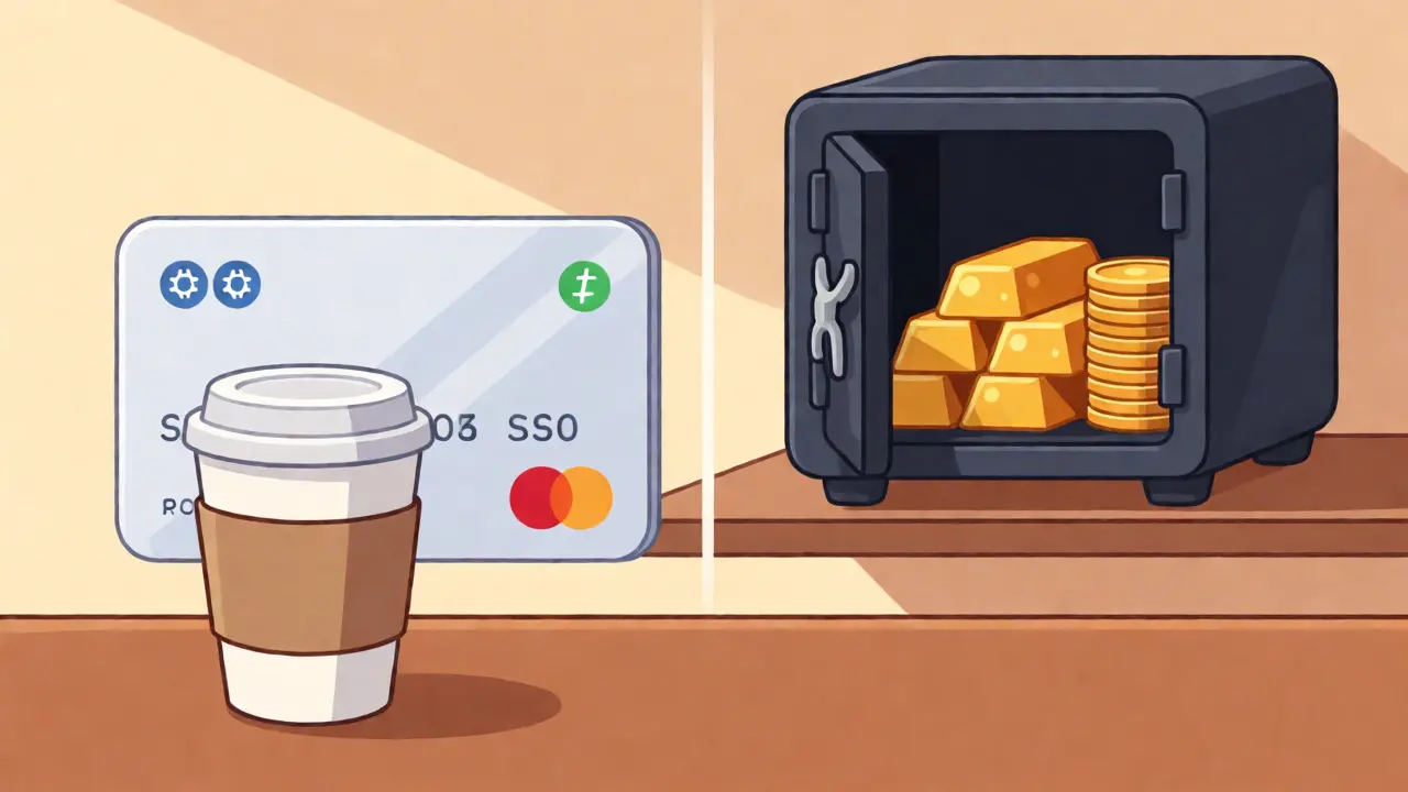 Separating daily crypto payments from long-term cold storage savings
