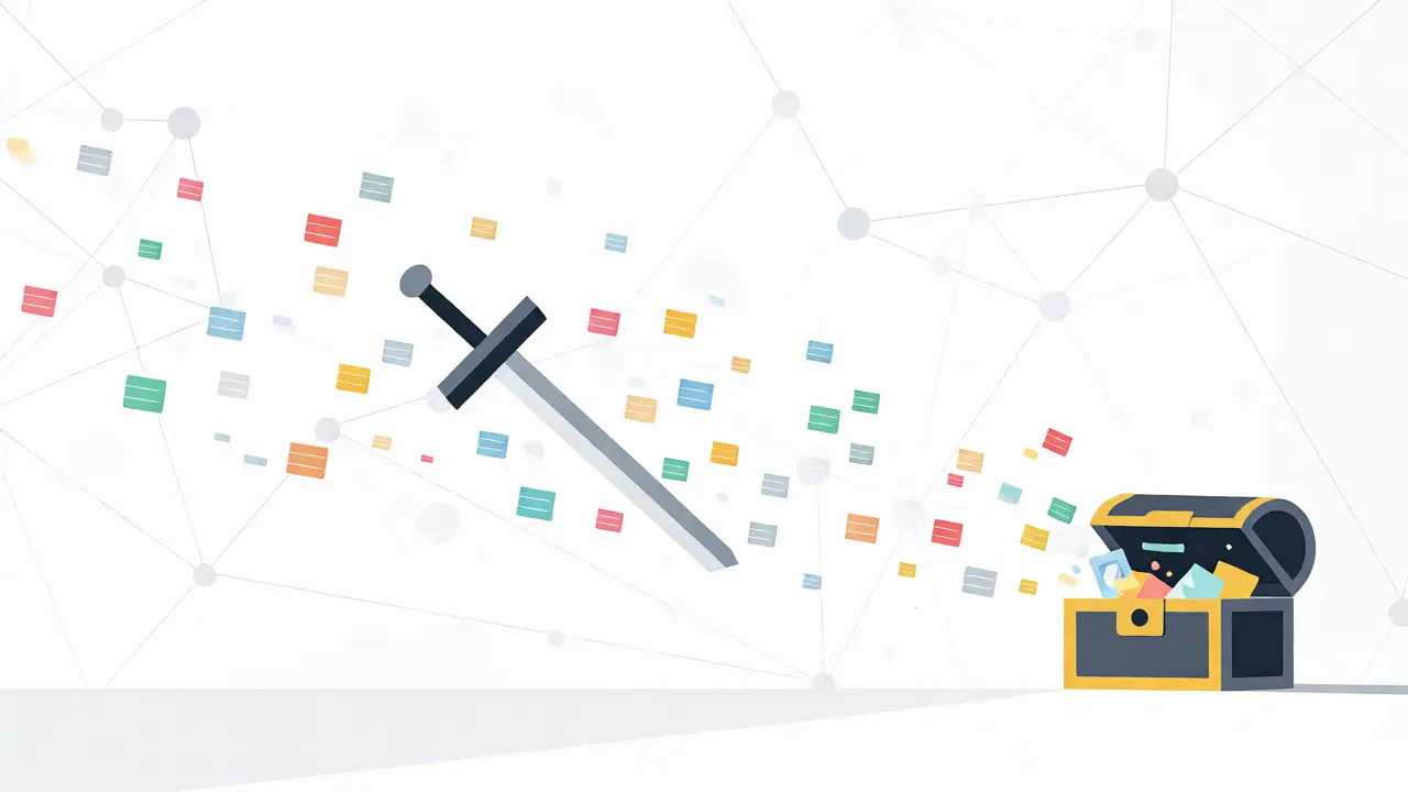 Minimalist depiction of Binance Smart Chain efficiency with NFT rewards.