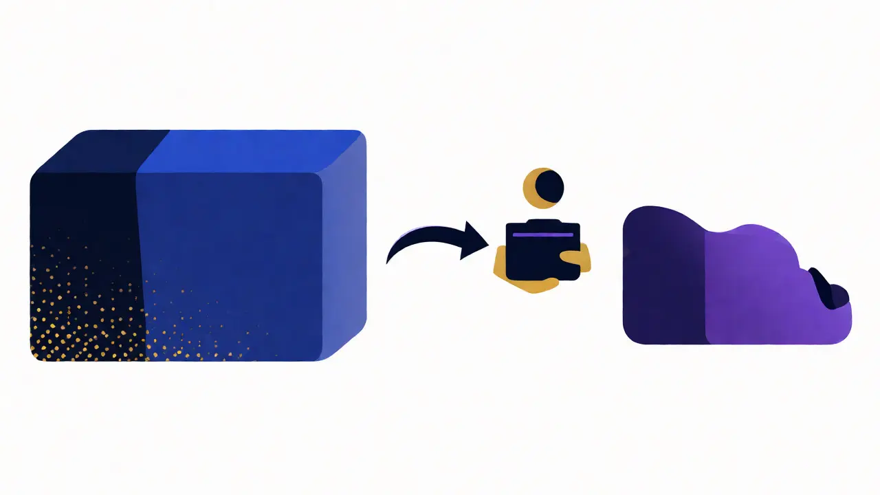 Minimalist graphic comparing Aerodrome's dominant liquidity block against Uniswap's fragmented structure.